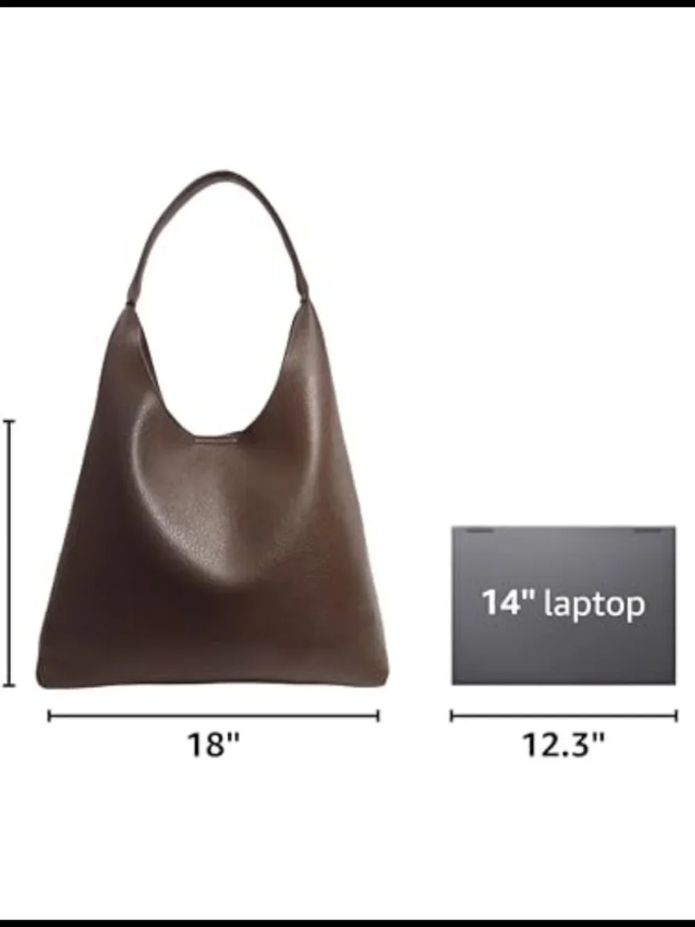 Soft Vegan Leather Slouchy Hobo Shoulder Tote Purse